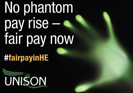 No phantom pay rise, Unison poster