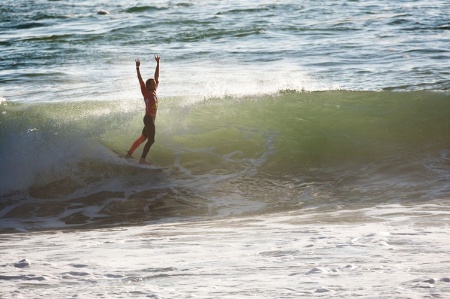 Australian man surfing