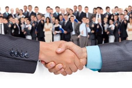 Businessmen shaking hands