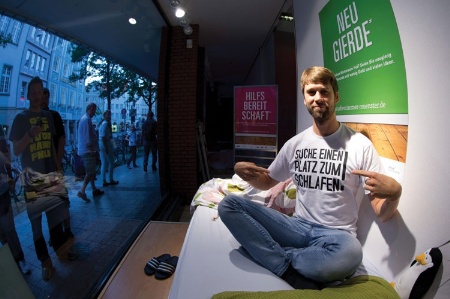 Male German student protestor