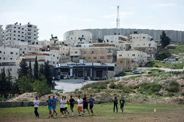 Al Quds University students during running class