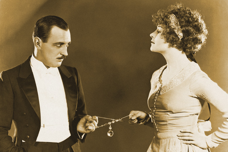 Couple in tug-of-war with necklace