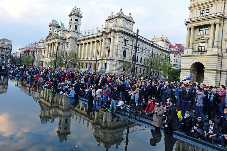 Crowds in Hungary