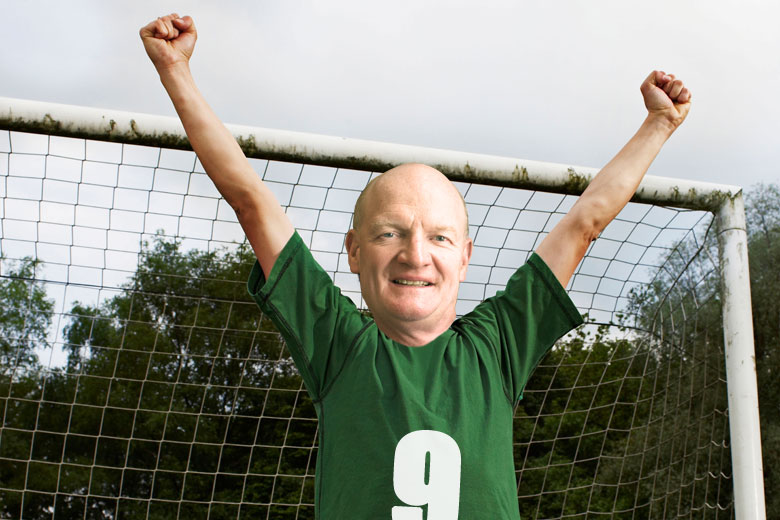 David Willetts celebrating football/soccer victory