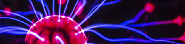 Plasma globe on black background