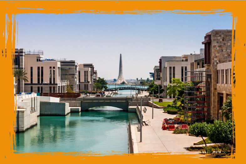 The canal in KAUST campus, Thuwal, Saudi Arabia