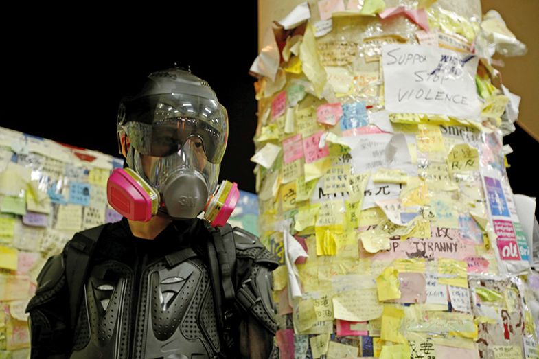 Lennon wall in Hong Kong