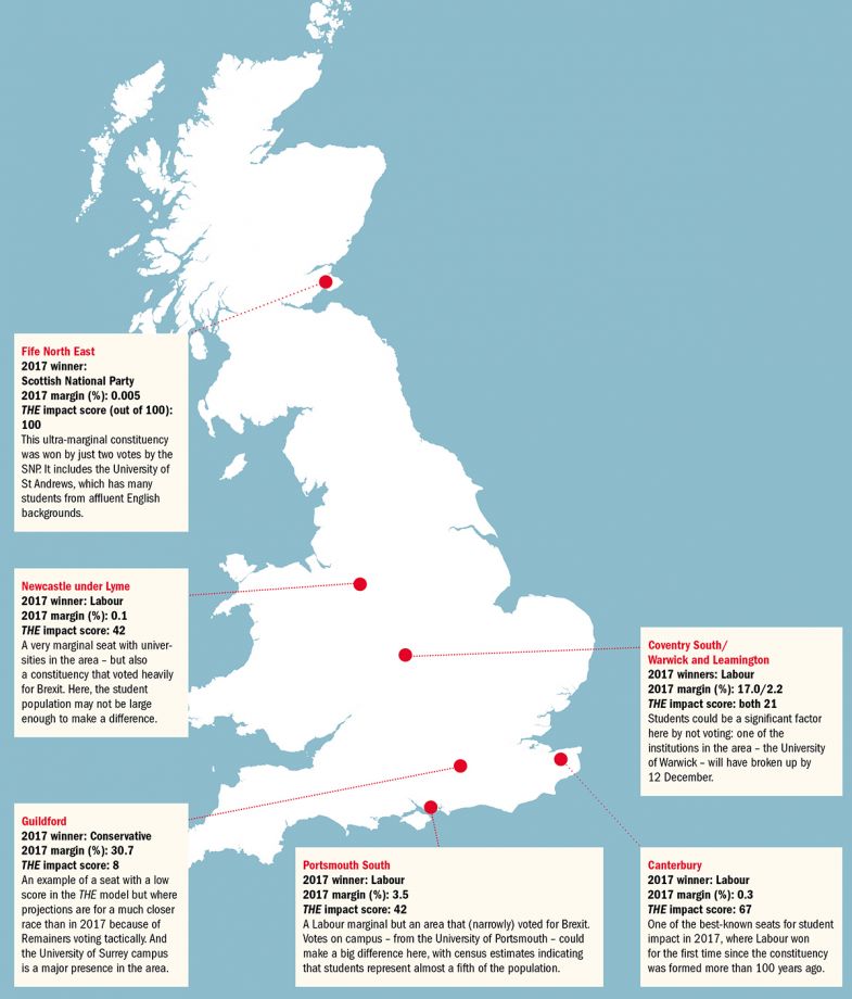 Poll projections map