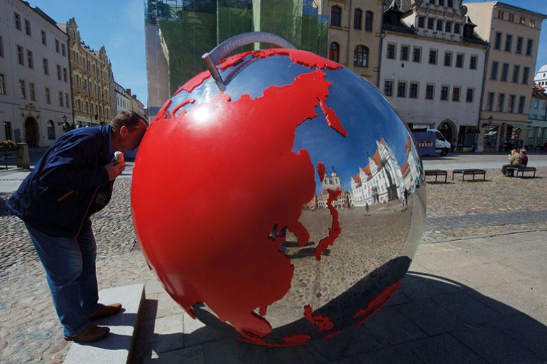 Globe sculpture