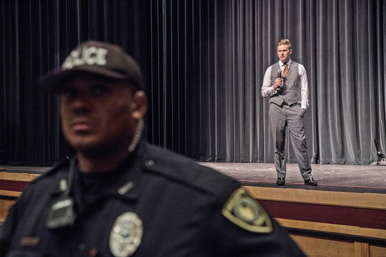 Richard Spencer on stage