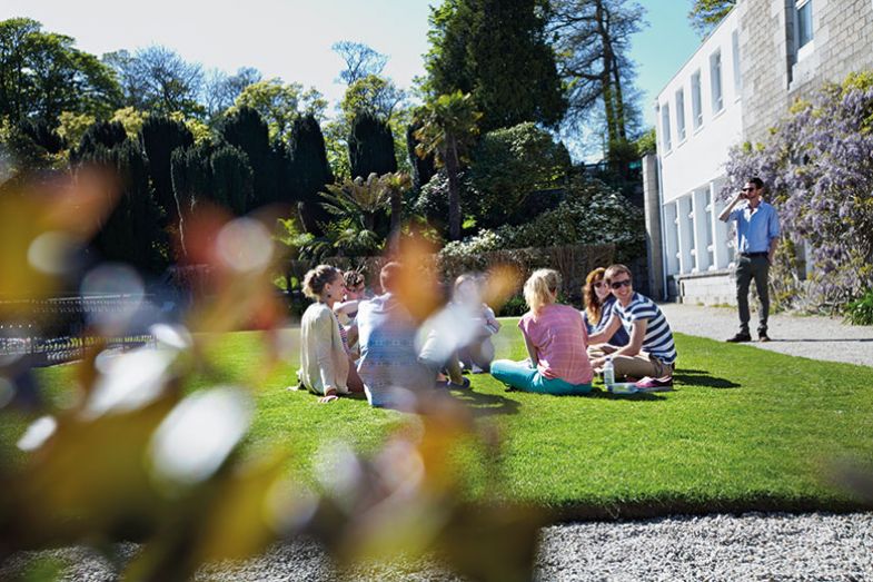 students-on-lawn