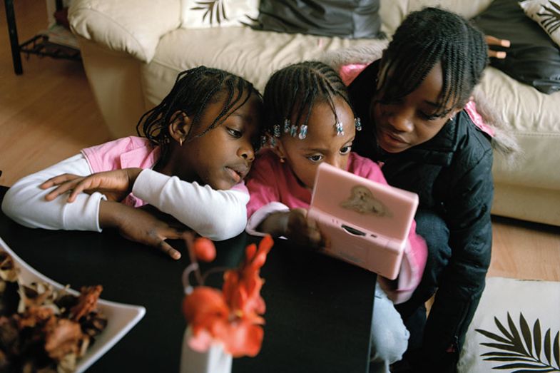 Children playing a computer game