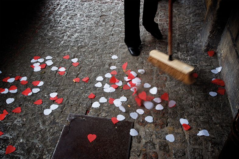 Confetti on the pavement