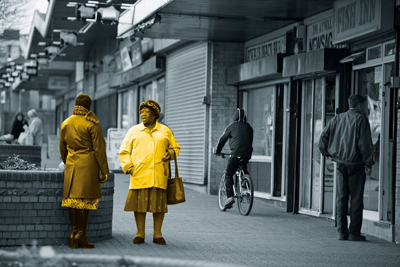 Two women in the street