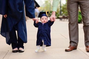 baby at university