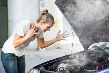 An engine with smoke coming out of it