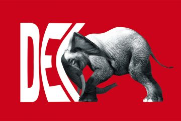 Image of an elephant pushing into the letters DEI to illustrate the pressure on Diversity Equity Inclusion policies from the Right