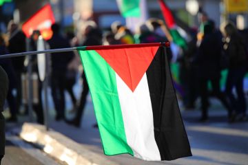 A Palestinian flag