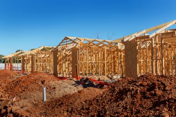 Houses under construction