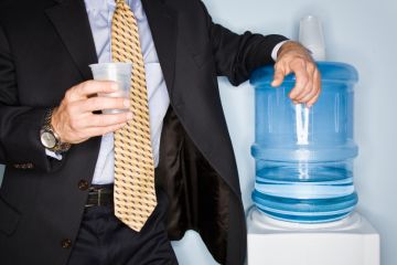 Man at water cooler