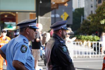 Police watching ANZAC Parade