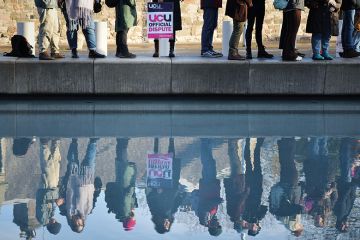 UCU strike rally outside the Scottish Parliament, November 2022