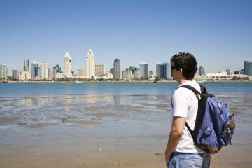 Man looking at San Diego