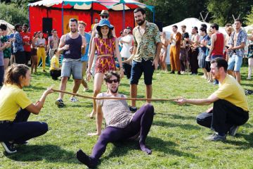 Limbo workshop at the Shambala festival, Northampton to illustrate ‘Shockingly low’ ESRC success rates raise social sciences alarm