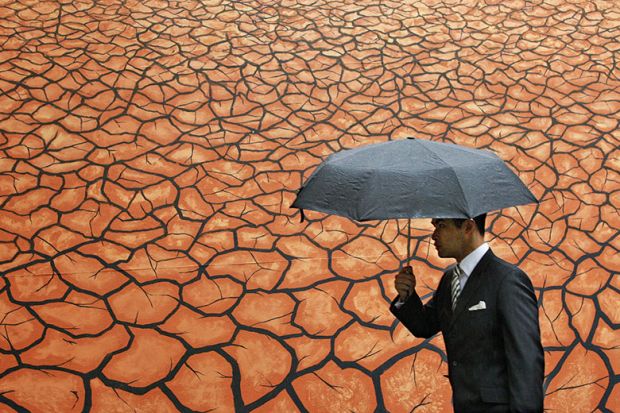 Umbrella in the desert