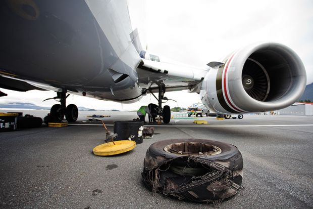 airplane tyre change