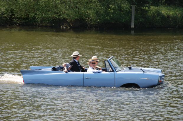 Amphicar on the river