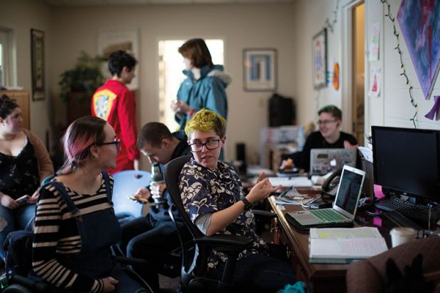 Students studying