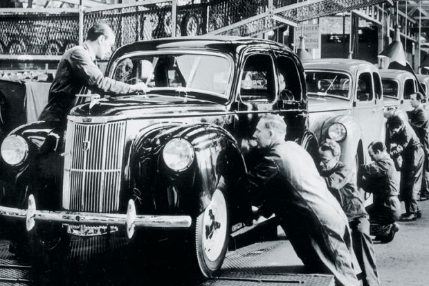 Automotive assembly line, Dagenham, 1950s