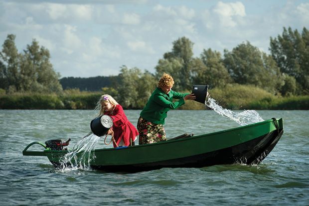 Bailing out a boat