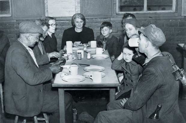 Miners in canteen