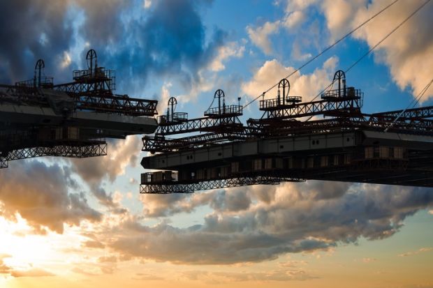 A bridge under construction