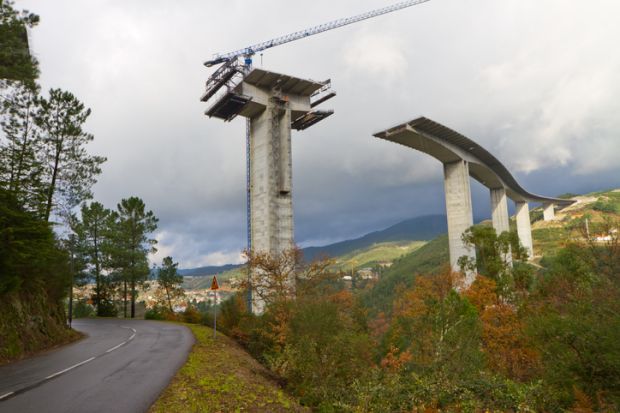 A half-built bridge