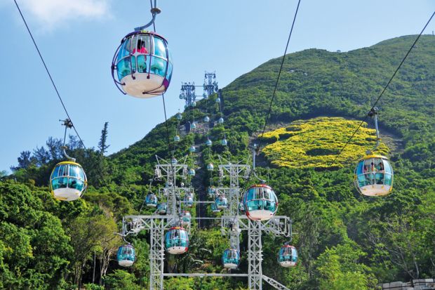 Cable car system, Ocean Park, Hong Kong, China