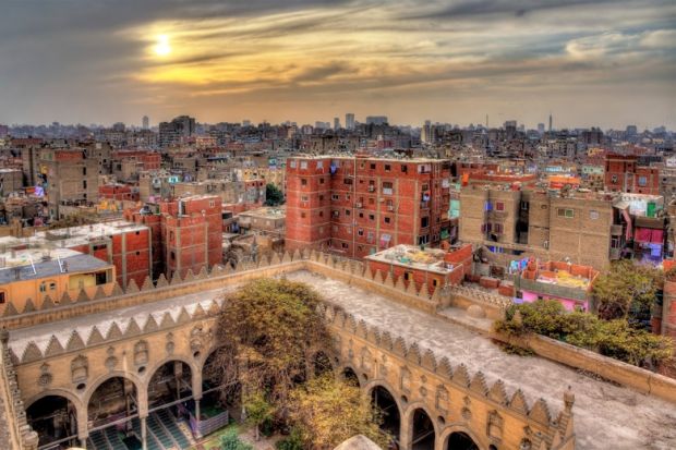 Cairo skyline from roof of Amir al-Maridani mosque