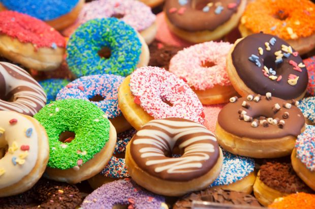 Colourful doughnuts