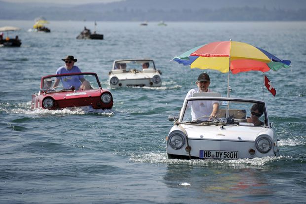 cars in water