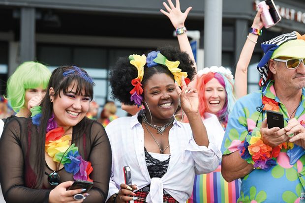 rainbow crowd