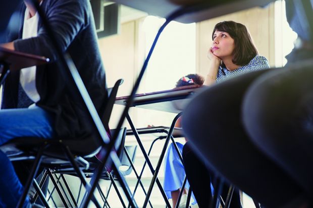 woman at desk