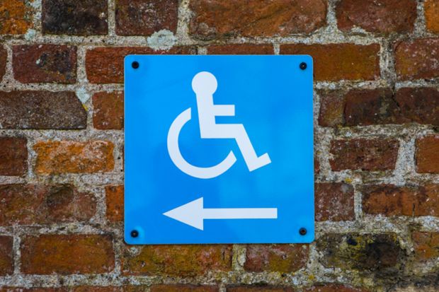 Disabled toilet sign