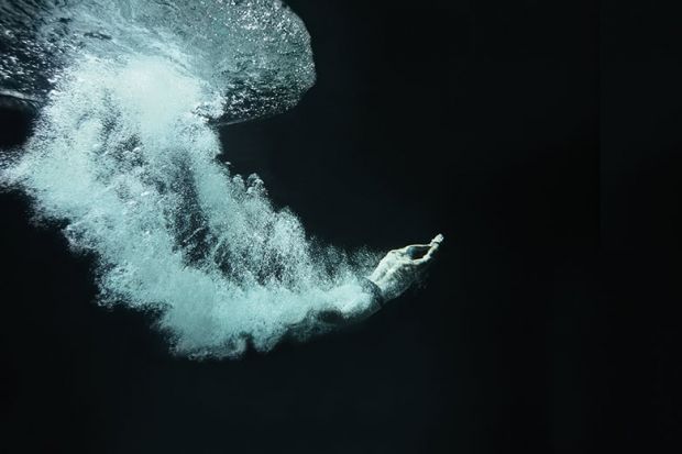 Man diving