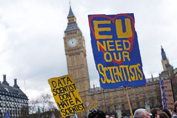 Brexit protest in Westminster