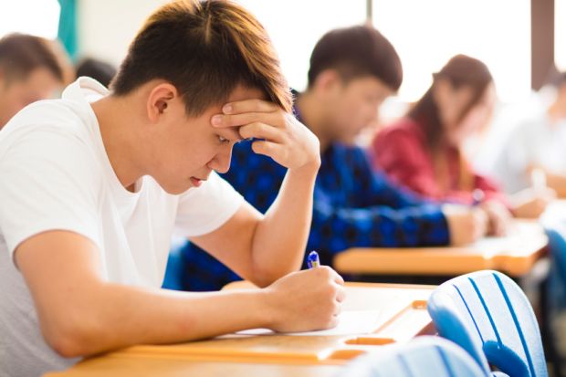 Students sitting examination