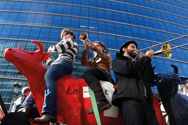 Farmers protest in Brussels