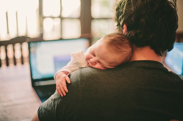 Father with baby