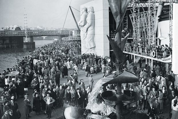 The 1951 Festival of Britain on London’s South Bank gave a glimpse into the strangeness of mid-century British culture; below, the guide to the festival